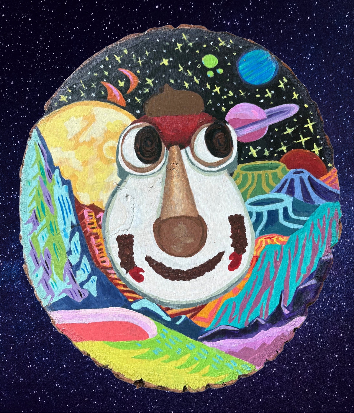 Cookie Puss in Space Print