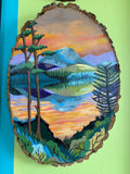 Sunset Mountains / Easy Listening on Round Wood