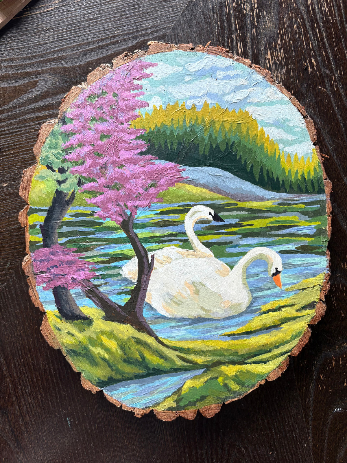 Swans on Round Wood